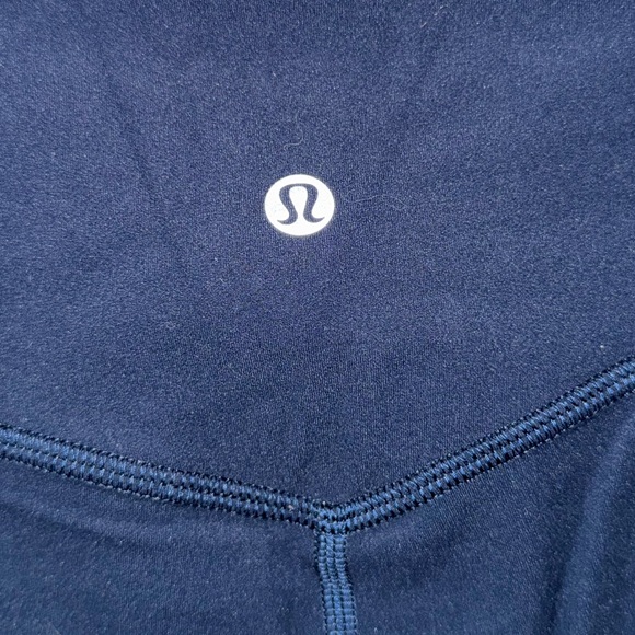 NAVY BLUE LULULEMON ALIGN HIGH RISE JOGGER FULL LENGTH CINCHED PANTS 24” SIZE 2 - Picture 4 of 5